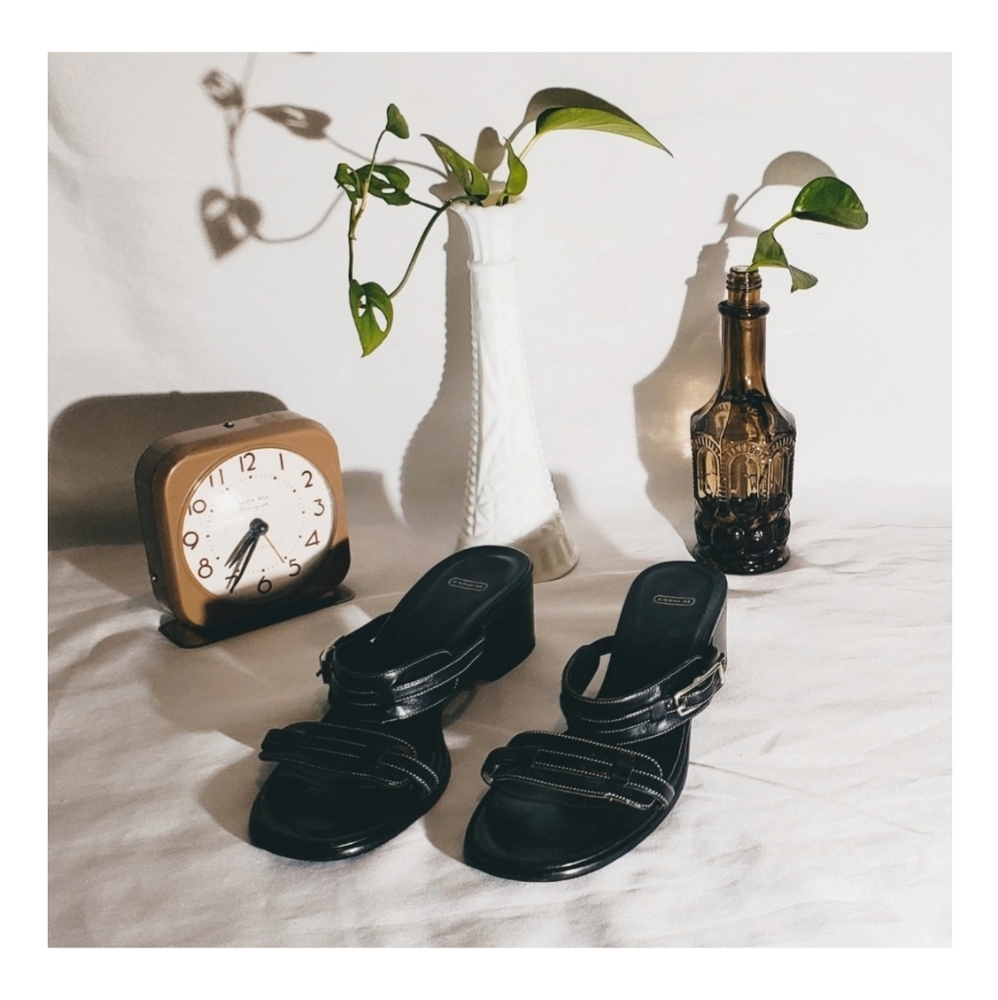 Vintage Strappy Heeled Sandals  -Coach-